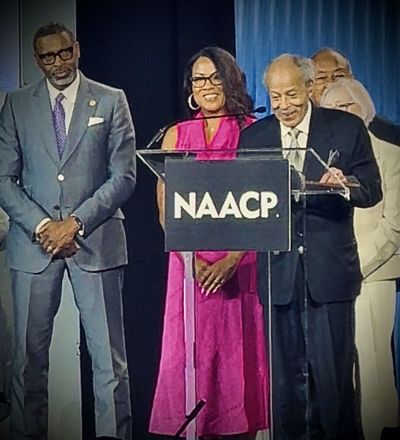 At the 117th National Convention of the NAACP, Captain Ed Dwight (Ret.) was honored with the Armed Forces Legacy Award 