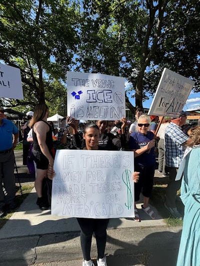 NAACP Spokane Youth Council President Kylia Holt protested twice in one week.  (Courtesy)