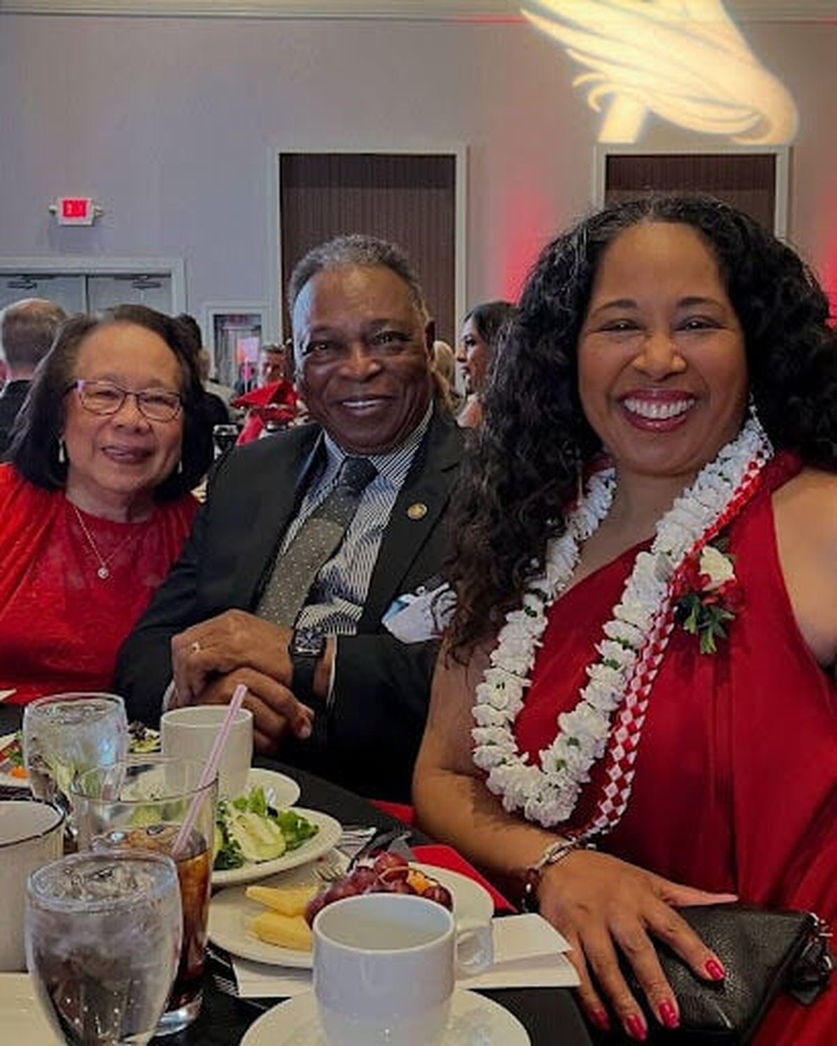 Angela Jones, right, at the ceremony where she received the Sandy Williams Trailblazer Award.  (Courtesy)