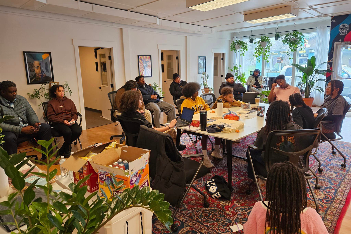 Students and parents gather in March for the first meeting of the communitywide Black Student Union. Mya Jefferson and her mother Samyra Williams Jefferson co-founded the citywide BSU in response to a lack of representation in the West Valley School District.  (Courtesy of Samyra Williams Jefferson)