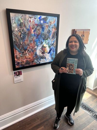 Artist Tracy Poindexter-Canton, who has been selected for a national August Wilson House honor, stands in the childhood home of Wilson.  (Courtesy)