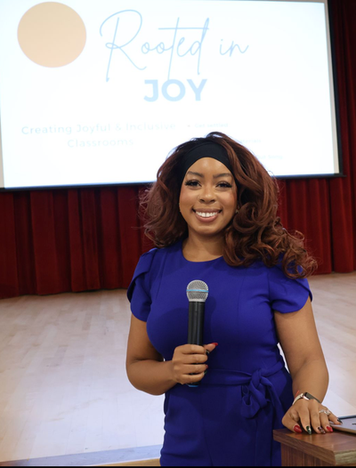 Deonna Smith speaks about her book, “Rooted in Joy.”  (Courtesy)