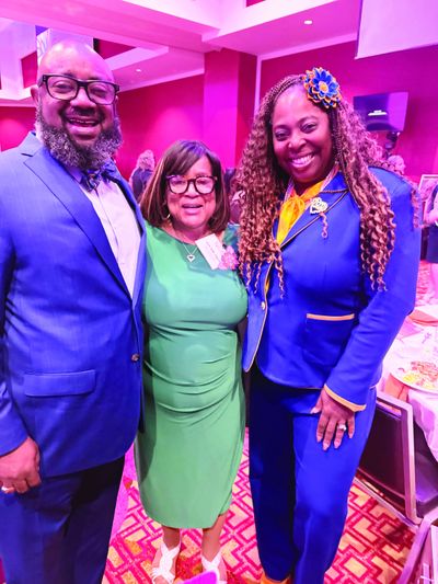 Pictured: Atheseus Lockhart, P.A., Injury Lawyer, Dr. Gloria Aston Baynes, YWCA Lifetime Achievement Award Winner, and Danez Marrable Lockhart, BBA, M.Ed, JD, Manager of Legal Services, Orlando Magic.  (April Eberhardt)